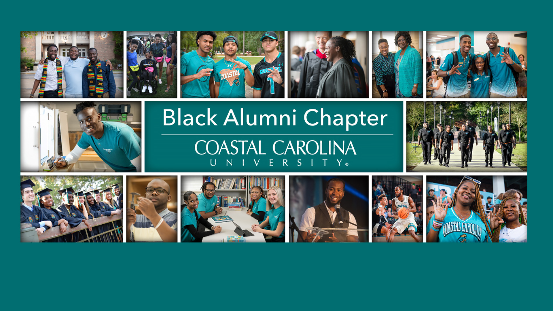 Collage of influential black alumni at Coastal Carolina University